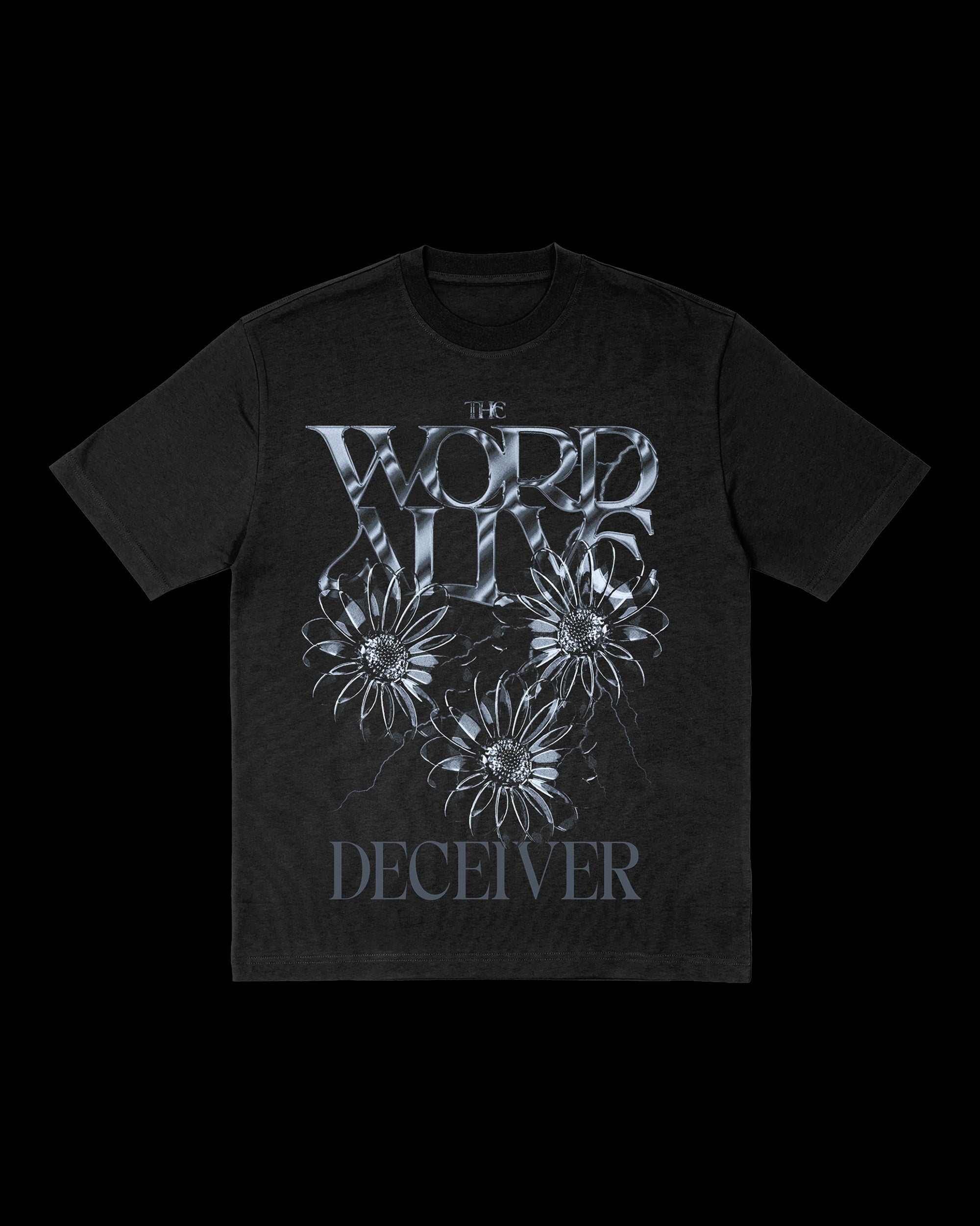 Chrome Flowers Black Tee – The Word Alive